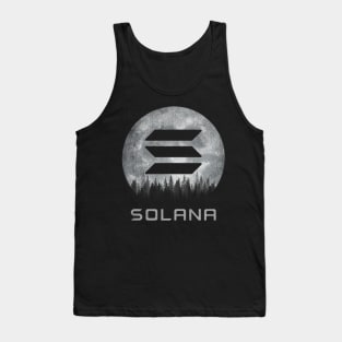 Vintage Solana SOL Coin To The Moon Crypto Token Cryptocurrency Blockchain Wallet Birthday Gift For Men Women Kids Tank Top